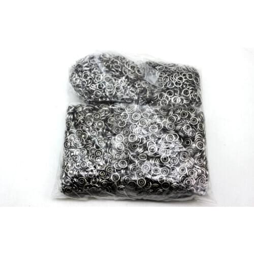 Snap button Sets Silver Tone No Sew Open Ring Snap Press Fastener Buttons 10mm*10mm*9.5mm 1000set