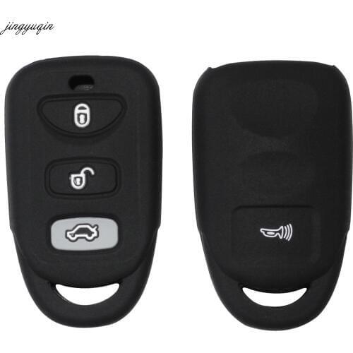 Jingyuqin Remote 3 Buttons Silicone Car Key Case for Hyundai KIA Tuscon Elantra Rio Sportage Rondo Accent