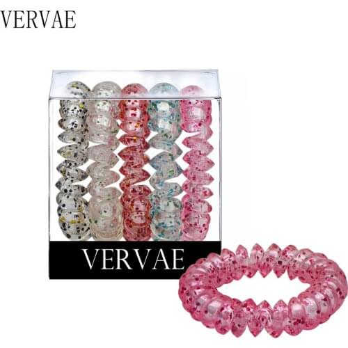 5 Pcs/set Elastic Hair Bands for Women Hair Accessories Girls Clear Hair Ties Headwear Hair Ring Ponytail Holders 2021