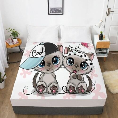 Cartoon Childrens Elastic fitted sheet bed sheet With An Elastic Band Mattress Cover Bed cover for kids baby boy girls COOL