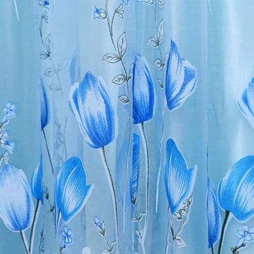 Home curtains tulip Flower Chinese rideau 3D Window Curtains fabric rideaux rideau Tulle Sheer Curtains para living room 1pc