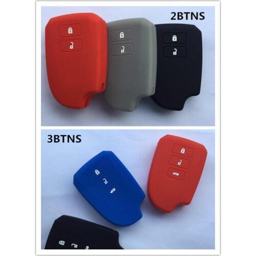 Silicone Cover Remote Key Case Jacket Fob For TOYOTA Yaris Camry Corolla Vios Remote Protector 2 3 Buttons Keyless Entry