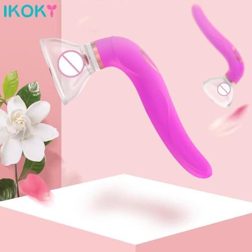 Vacuum Cup Pump Inhale Tongue Licking Vibrator Sucker Pump Vibrator Labia Breast Inhale Enlarge Massage Sex Toys for Woman