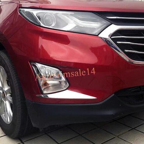 2PCS ABS Outer Front Fog Lamp Foglight Mouldings for Chevrolet Equinox 2018