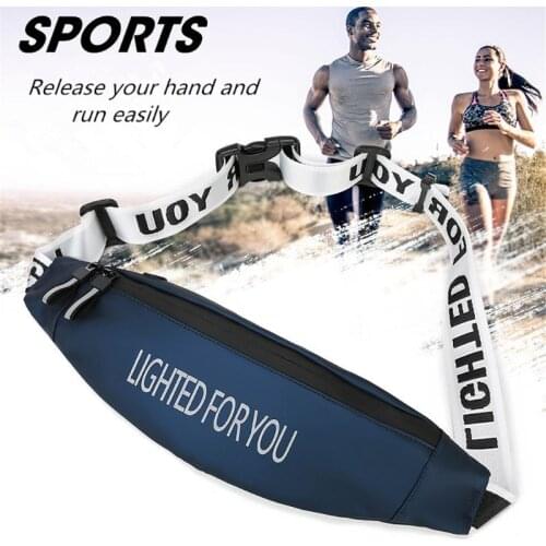Black Waterproof Money Belt Bag Men Women Sports Belt Male Waist Bags for Phone Travel Luxury Brand Wallet Casual Waist Packs