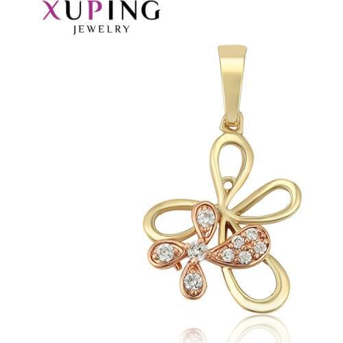 Xuping Classic Small Flower Shaped Simple Wild Style Synthetic Cubic Zirconia Pendant Jewelry for Women Gifts S181,2-34876