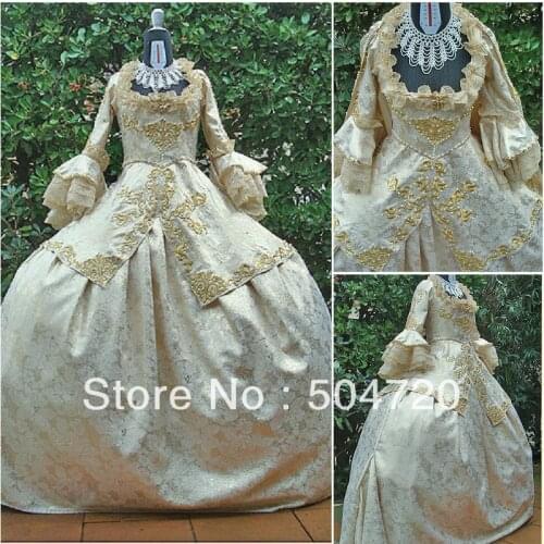 19 Century White Civil War Southern Belle Gown evening Dress/Victorian Dress Lolita dress US6-26 V-307