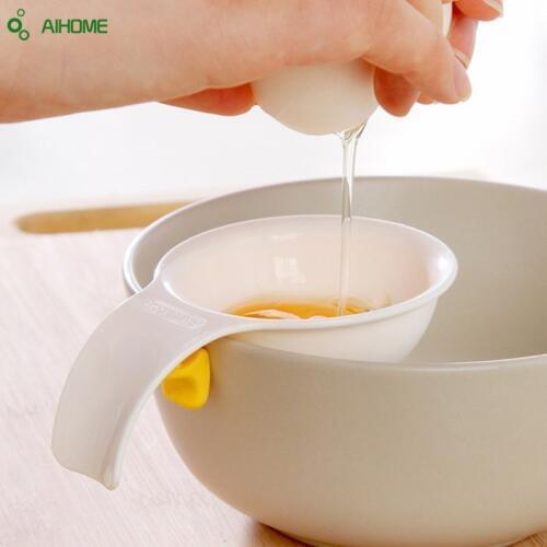1 Piece Egg Yolk White Separator Dividers with Silicone Holder Kitchen Gadget Cake Bread Tools