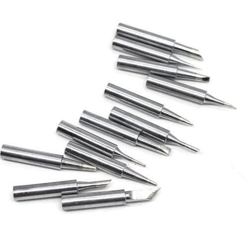 12Pcs Lead-free Soldering Iron Tips Solder Tip 900M-T For Hakko 936 907 8586 898D 936d Lukey 852D Rework Soldering Station Tool