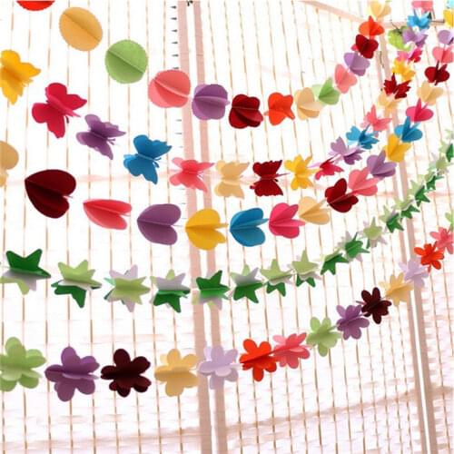 150mm 3D Paper Circle Garlands Home Decoration Paper Banner Decor Wedding Birthday Party Kid Room Child Room DIY Hanging