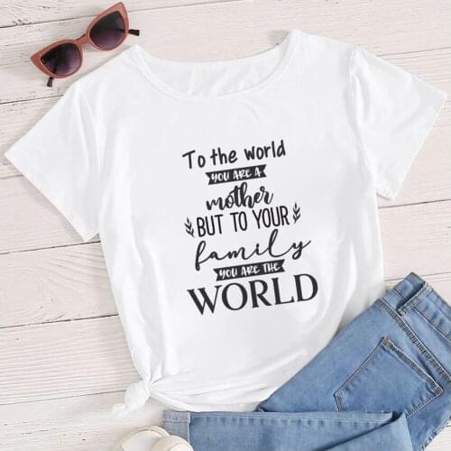 2021 Vogue Tshirt Women Great Mom Best Mum Printed Creative t Shirts White Mothers Day 90s Casual Clothing ​Hipster
