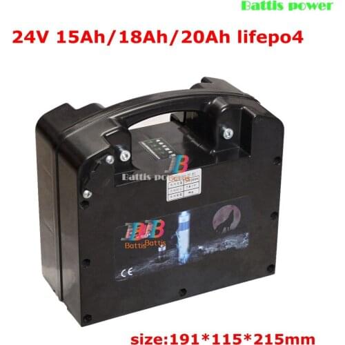 24V 20AH Lithium 24V 15AH lifepo4 24v 18Ah rechargeable for 350W 700W electric wheelchair Foldable Scooter bike + 3A charger