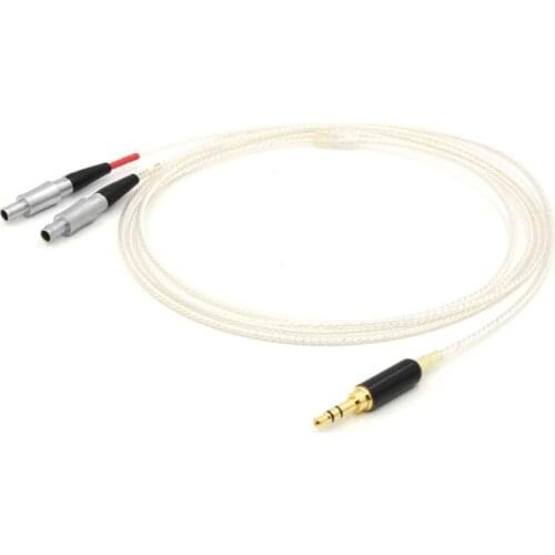 3.5mm Silver Plated 99.998% 5N OFC Cable For HD800 Headphone Earphone Cable
