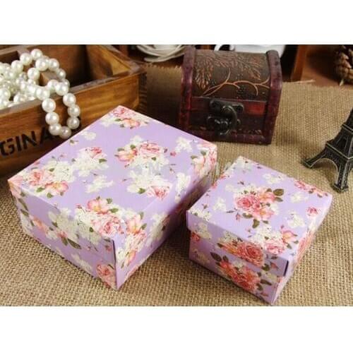 50pcs/lot large full flower Favour Gift Candy Boxes holiday supplies wedding invitations party supplies10.5*8*4.5cm