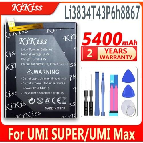 5400mAh Li3834T43P6h8867 Phone Replacement Battery For UMI SUPER/For UMI Max
