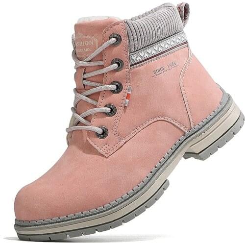 Winter ankle boots women shoes non-slip warm plush women snow boots square heels winter shoes woman botas botines mujer