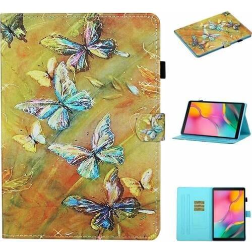 2020 New Beautiful Painted Case For Samsung Galaxy Tab S6 Lite 10.4 SM-P610 SM-P615 10.4" PU leather Soft TPU flip stand cover