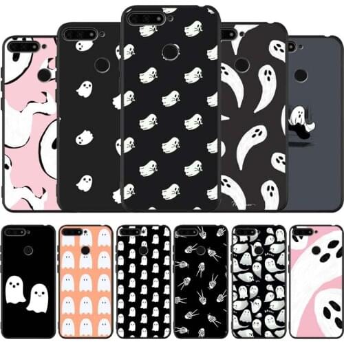 Ghost black Silicone Phone Case For honor 30 20 Pro 8 8X 9 10 20 Lite Mate 10 20 30 Lite Pro cover