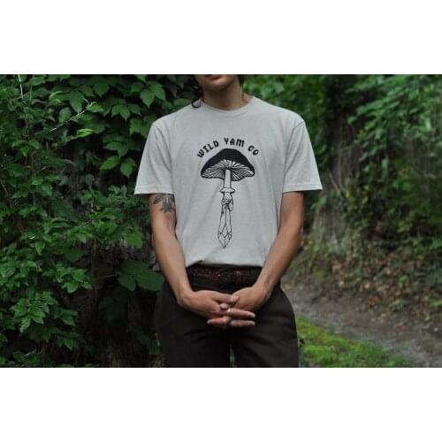 Wild Yam Co Mushroom T-Shirt funny 100% Cotton graphic grunge tumblr quote Fashion hipster women casual unisex tshirt top tee