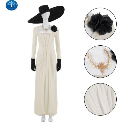 Resident Village Alcina Dimitrescu Cosplay Costume Outfits Halloween Carnival Suit