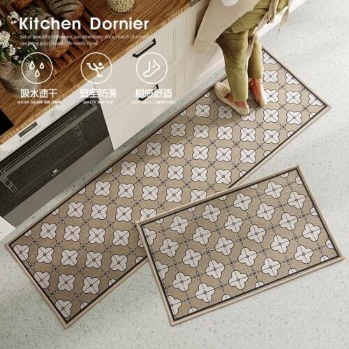 Kitchen Dornier carpet absorbent dirt-resistant long strip mat 45x150cm Door mat Waterproof oilproof floor mat anti-slip rug
