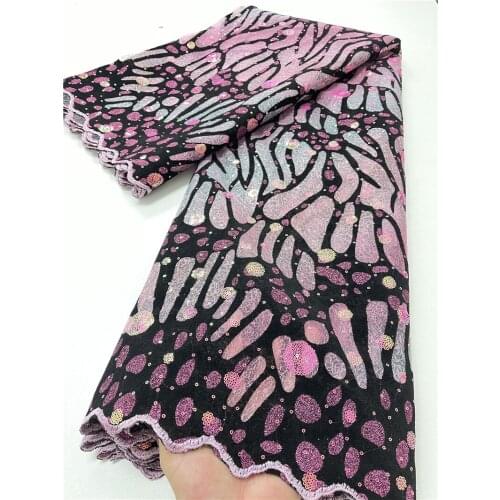 XIYA 2021 Latest African Sequins Lace Fabric Green French Mesh Lace Fabric For Wedding Party Nigerian Tulle Lace Fabrics 4087B-1