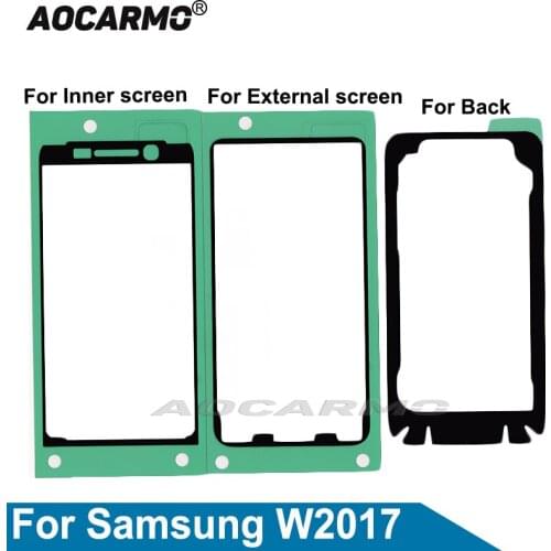 Aocarmo LCD Screen Tape Back Battery Cover Waterproof Sticker Glue For Samsung Galaxy W2017 Full Set Adhesive Replacement