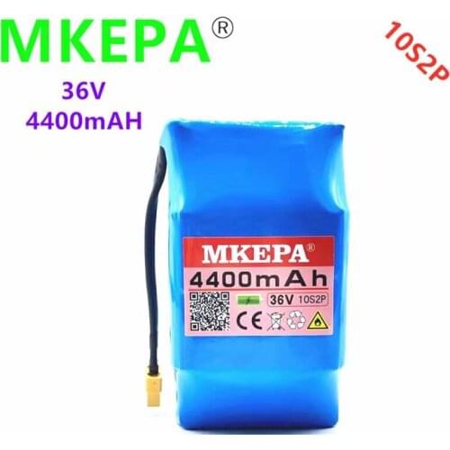 100% New 10S2P 36v 4400mAh lithium-ion rechargeable battery 36v 4.4Ah battery pack for electric self-suction hoverboard unicycle