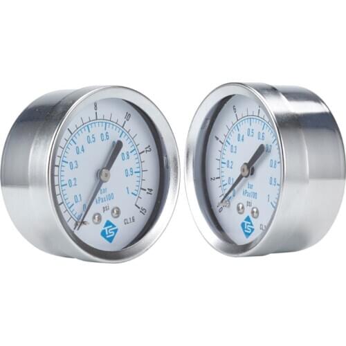 1PC 0-15psi 0-1bar/kpa*100 Pressure Gauge 1/4" NPT Back Mount 62mm Dial Pressure Monitor Meter