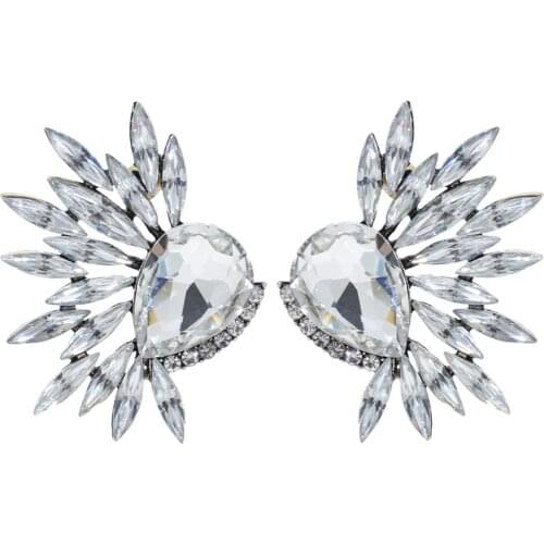 Fashion Colorful Rhinestone Series Earrings Personality Drop-shaped Radial Earrings Female Jewelry Gift