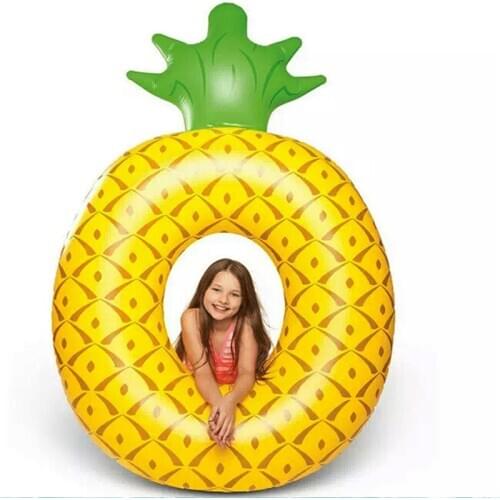 Inflatable pineapple adult swim ring environmentally friendly material pool float ring inflat summer beach swimming circle ring