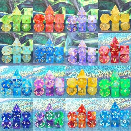 Brand New Nebular Juegos De Mesa Dados Dice Set 7 for DND Game D4 D6 D8 D10 D12 D20 Gift Toy DnD RPG