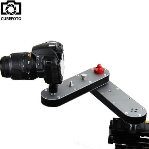Portable DSLR Camera Video Slider Rail Track with Panning and Linear Motion 4x Distance for DSLR GoPro Action Cameras Smartphone
