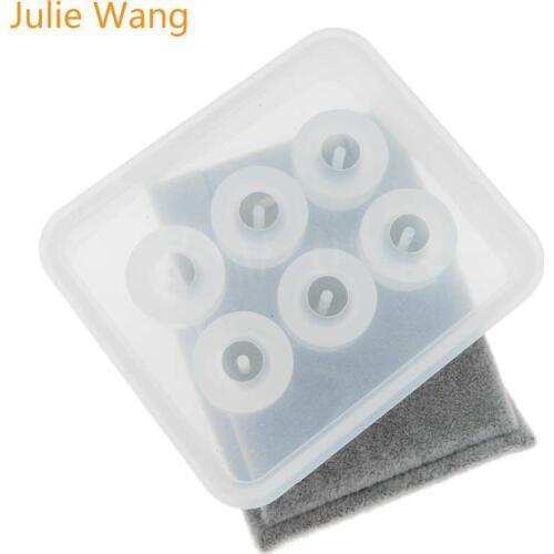 Julie Wang 1 Set 12/16mm Transparent Silicone Spherical Molds DIY Epoxy Ball Beads Casting Mould Round Bead Jewelry Making Tool