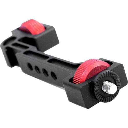 Gimbal Stabilizer Rotatable Extension Bracket Holder Support with 1/4" Screw Cold Shoe Mount for Monitor Microphone LED light