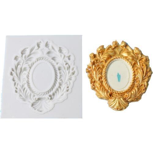 Frame Silicone Mold Fondant Lace Cake Cupcake Topper Polymer Clay Crafting Resin Epoxy Jewelry Making Decoration Mold