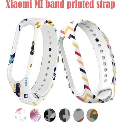 Silicone Strap for Xiaomi Mi Band 6 5 4 3 Printed Band Sports Replacement Wristband Correa Bracelet for MiBand NFC Watchband