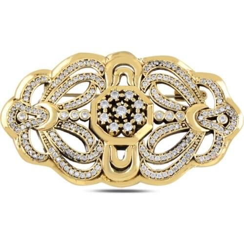 Silverlina Silver Zircon Stone Authentic Brooch