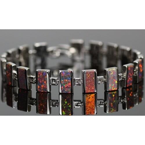 SZ0023 Unique Design Luxury Fire Brown Opal Gem Bracelet Charm Bracelets & Bangles for Women