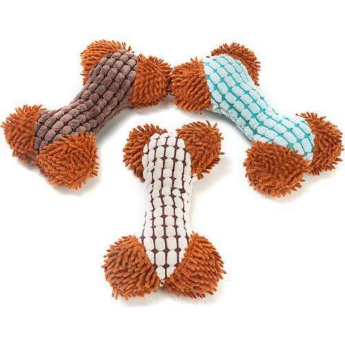 Bone Shape Pet Dog Chew Toys for Small Dogs Bite-resistant Puppy Cat Squeaky Squeaker Toy Pet Accessories for Mascotas Supplies