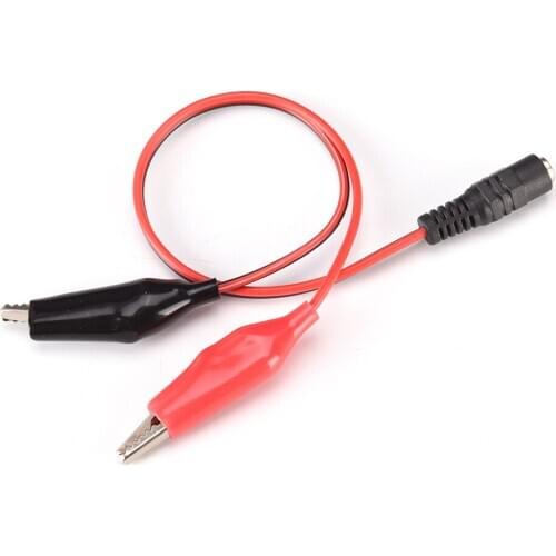 High Quality Crocodile Wire Male/female To Car Cigarette Lighter DC Voltage Jack Connector To 2 Alligator Clip Power Cable