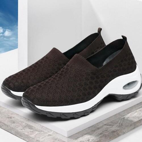 Women Platform Loafers Shoes Woman Comfortable Walking Shoes Sneakers Women Slip-on Wedges Shoes Zapatillas Mujer 35-42 WSH4176