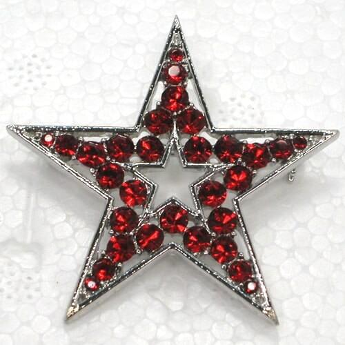 Star Brooch Red Rhinestone Pin brooches C779 C