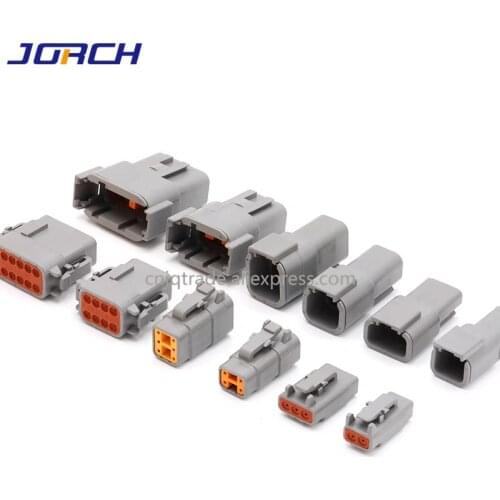 1 set Deutsch DTM06/DTM04 2/3/4/6/8P/12P Engine Gearbox waterproof electrical connector for car bus motor truck with terminals