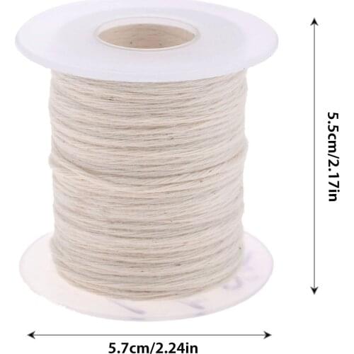 1 Roll 61m x 1mm Unwaxed Cotton Braid Candle Wick Spool of Cotton Woven Wick Core DIY Handmade Candle Making Waxed Accessories