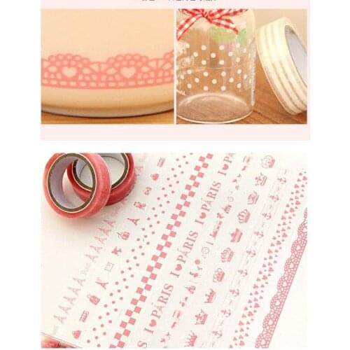 1Pcs DIY Cute Lace Adhesive Tape Sweet Sticker Scrapbooking Album Cups Gift Korea Stationery Decorative Sticky Masking Tapes