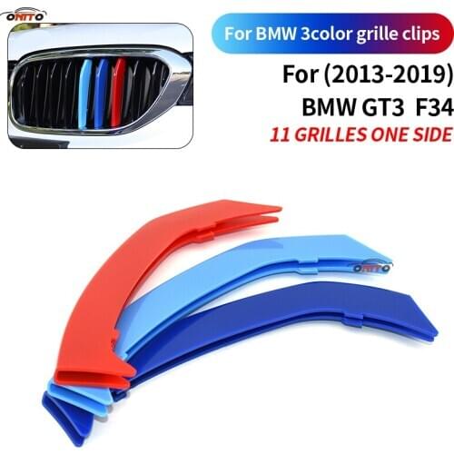 11 Bars 3 Colors Front Grille Clips Covers For bmw GT3 F34 2013-2019 Car Stripe Clip Decal Grille Car Decoration ABS
