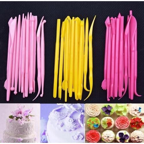 14Pcs Plastic Clay Sculpting Cake Embossing Decor Tool Set Wax Pottery Carving Tool Sculpture Shaper Polymer Modeling Clay Tools