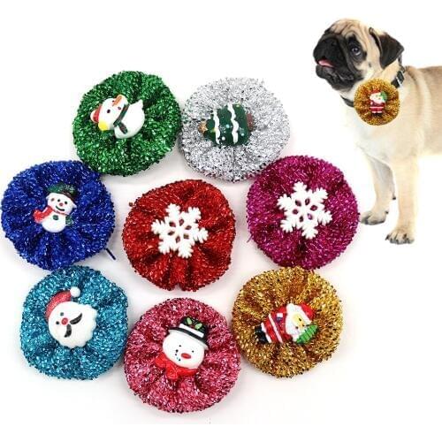 20/50pcs Dog Collar Accessories Slidable Pet Dog Bow Tie Collar Christmas Pet Supplies Dog Grooming Accessories For Samll Dogs