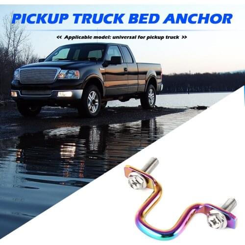 4pcs Pickup Truck Bed Steel Tie Down Anchors Fixing Hooks with 8 Bolts Universal Wall Tie Down Anchor Clip Pickup